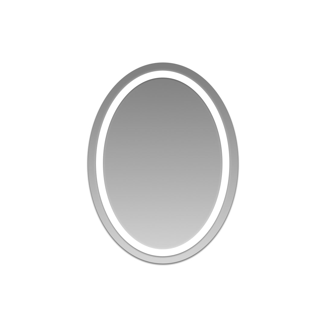 LED Oval Bathroom Lighted Vanity Mirror Multifunctional with Dimmable Touch Lighting, Anti-Fog, Backlit Makeup Mirror, Wall-Mounted Illuminated Vanity Mirror for Home and Salon Use