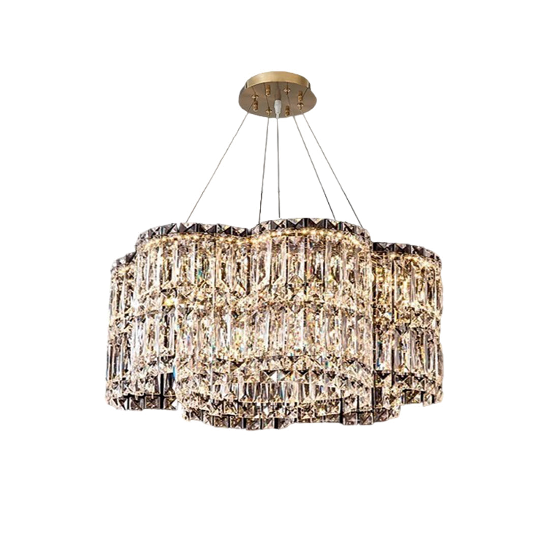 LED Crystal Chandelier Modern Elegant Lighting Minimalist Design