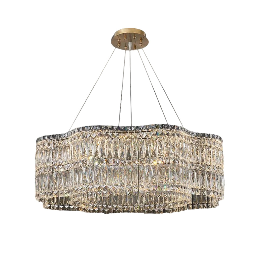 LED Crystal Chandelier Modern Elegant Lighting Minimalist Design