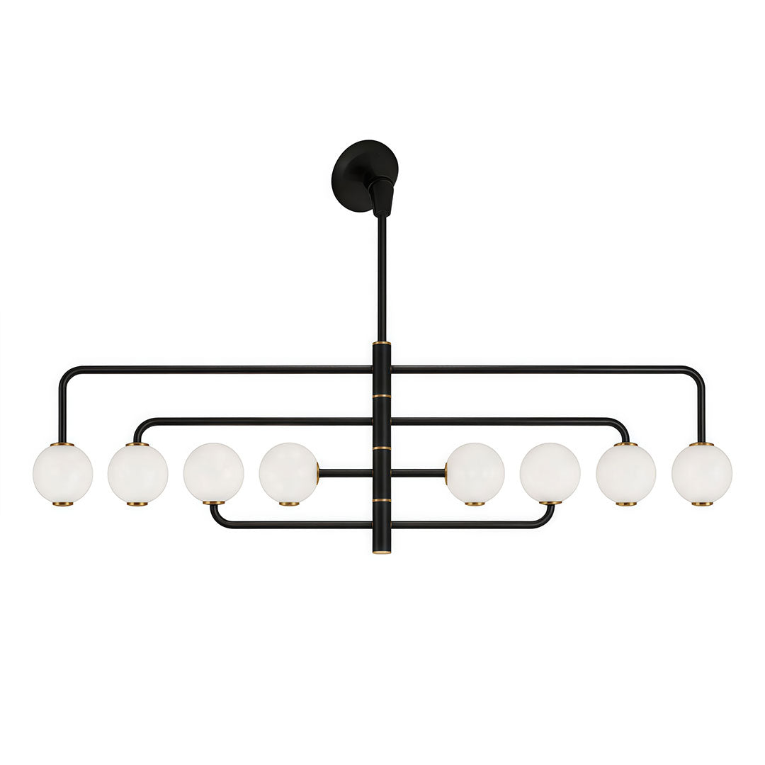 Black Semi Flush Mount Light for Sloped Ceilings - Minimalist Design