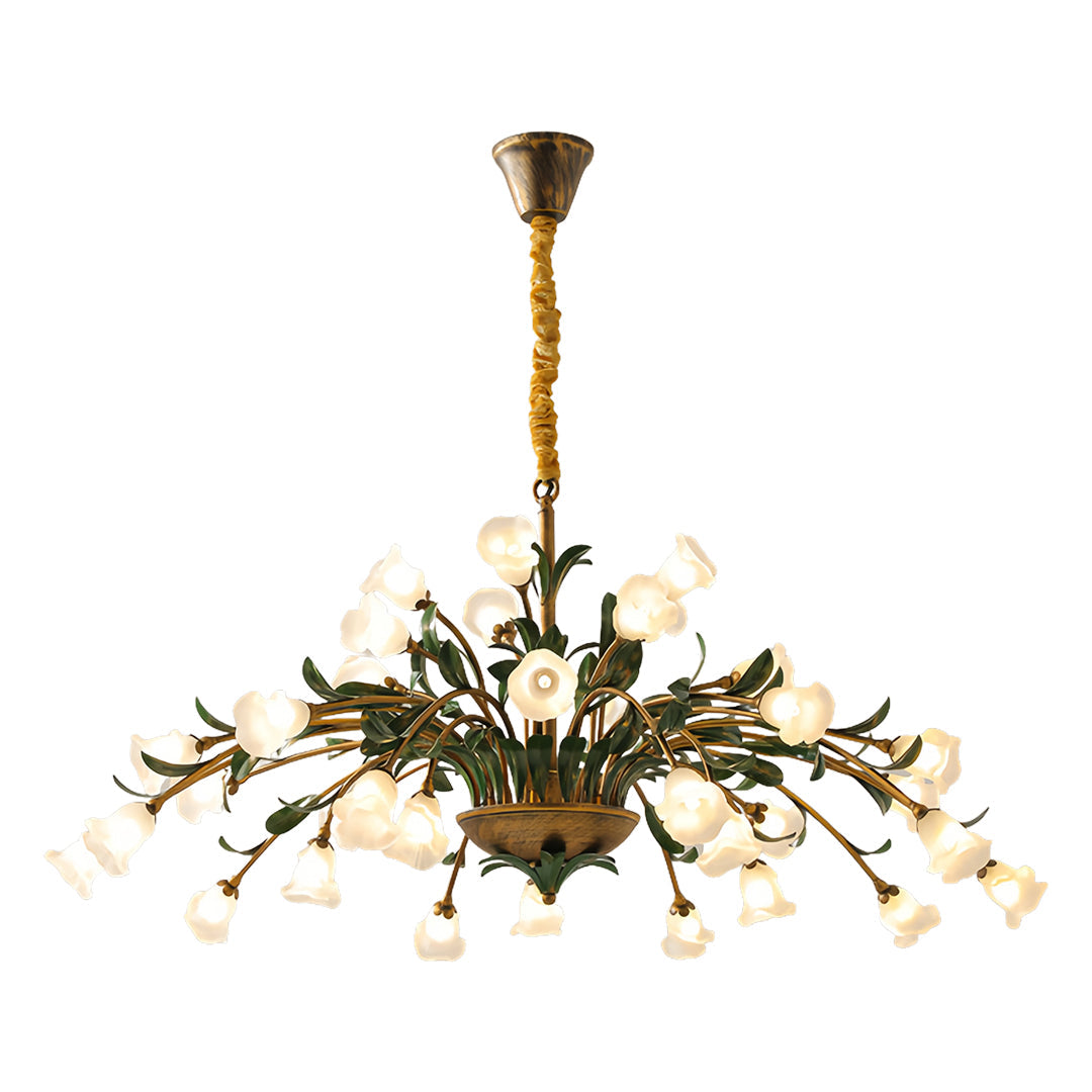 Vintage Floral Chandelier Rustic Branch Ceiling Light