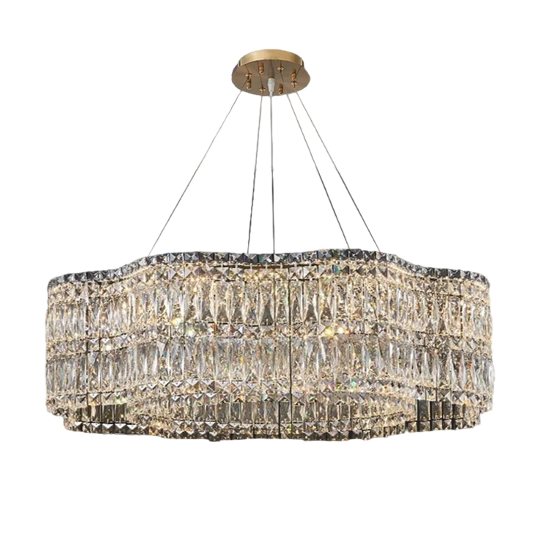 LED Crystal Chandelier Modern Elegant Lighting Minimalist Design