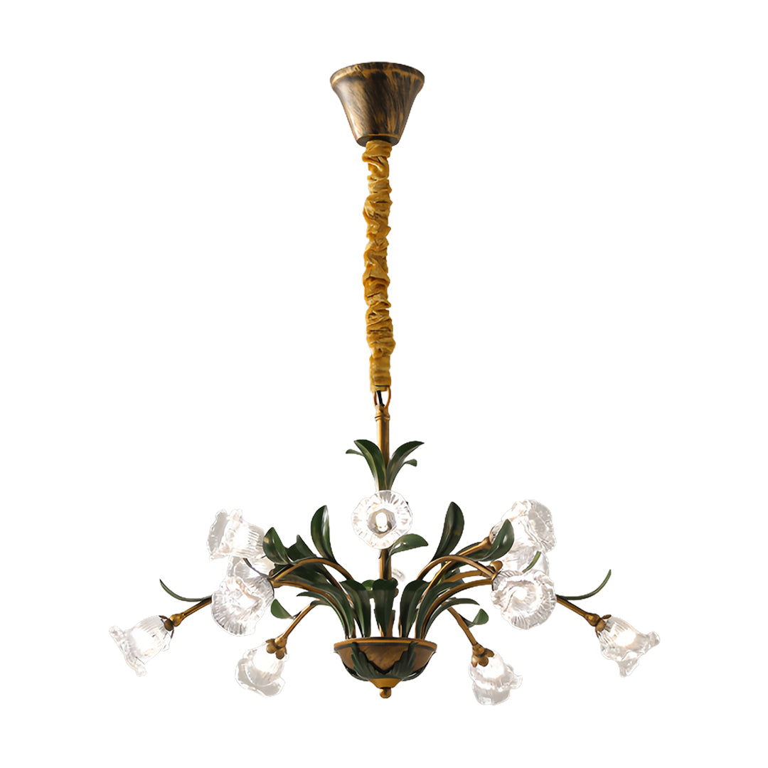 Vintage Floral Chandelier Rustic Branch Ceiling Light
