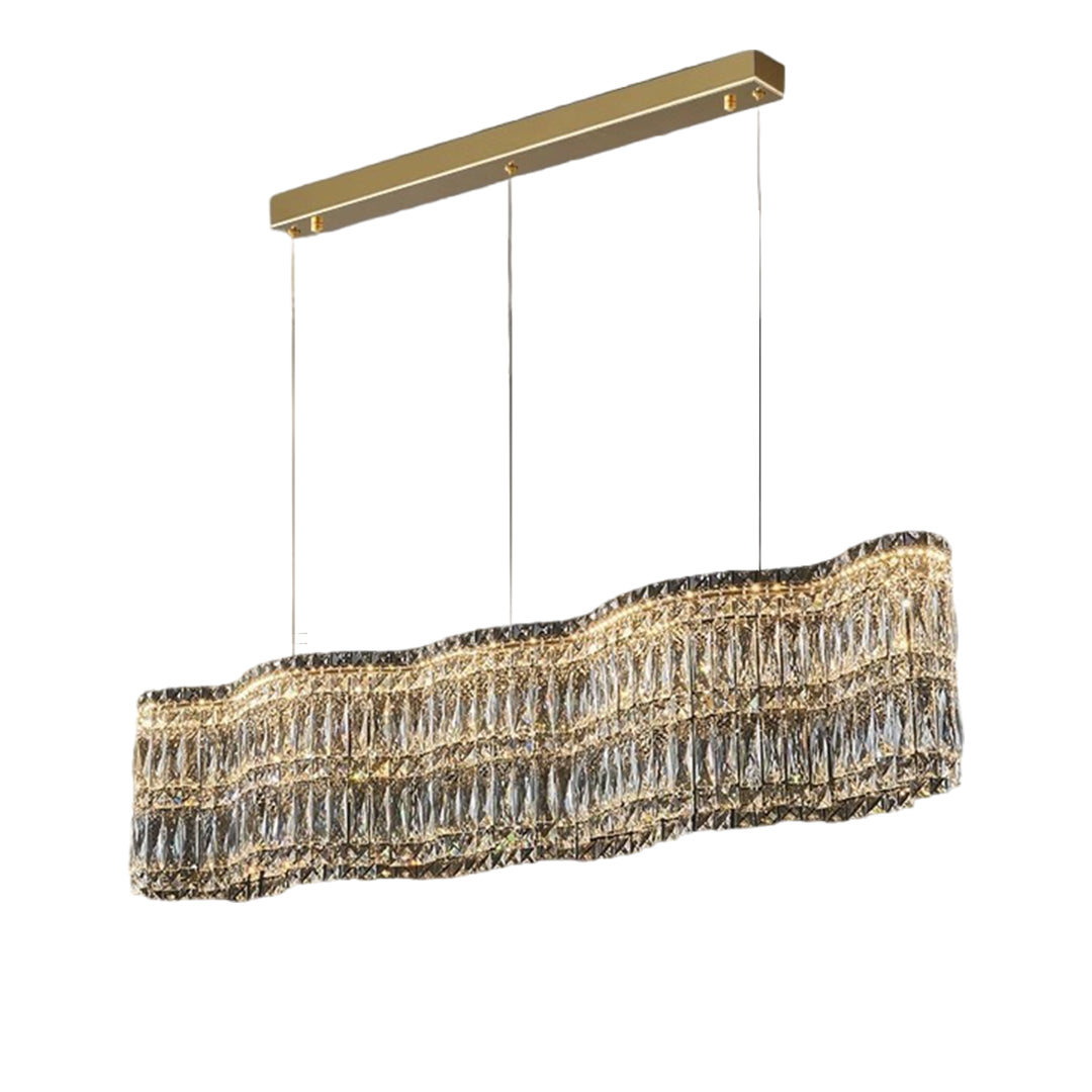 LED Crystal Chandelier Modern Elegant Lighting Minimalist Design