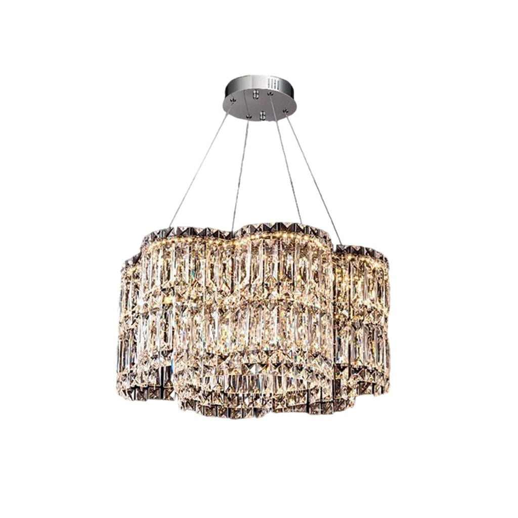 LED Crystal Chandelier Modern Elegant Lighting Minimalist Design