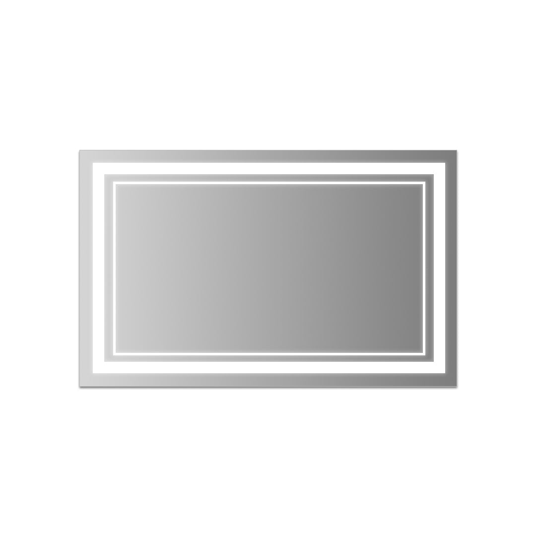 Bathroom Vanity Mirror with Lights Smart LED Anti-Fog Light, Illuminated Mirror with Touch Sensor, Adjustable Brightness, Demisting Feature, Contemporary Design, Makeup Mirror for Dressing Room, Wall-Mounted Mirror, Modern Bathroom Accessories, Energy-Eff