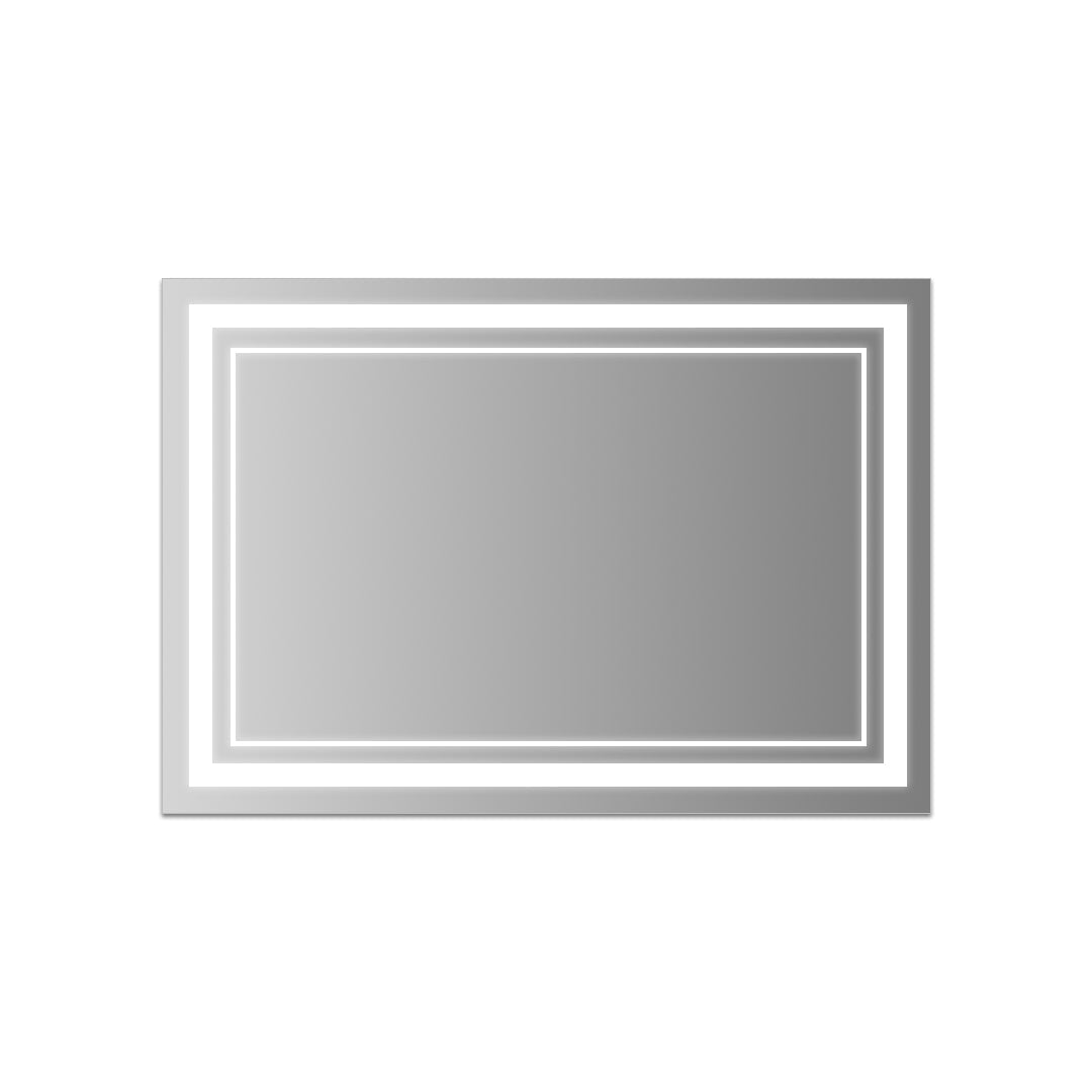 Bathroom Vanity Mirror with Lights Smart LED Anti-Fog Light, Illuminated Mirror with Touch Sensor, Adjustable Brightness, Demisting Feature, Contemporary Design, Makeup Mirror for Dressing Room, Wall-Mounted Mirror, Modern Bathroom Accessories, Energy-Eff