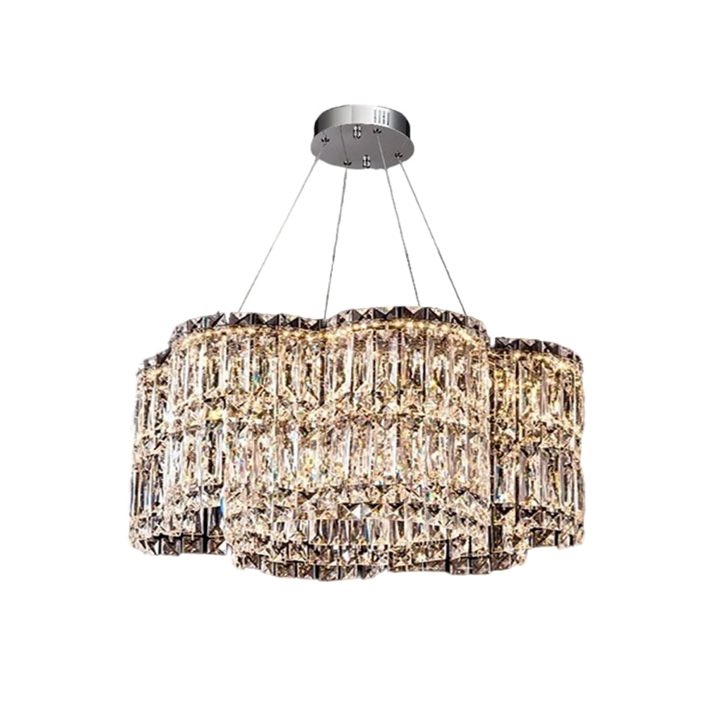LED Crystal Chandelier Modern Elegant Lighting Minimalist Design