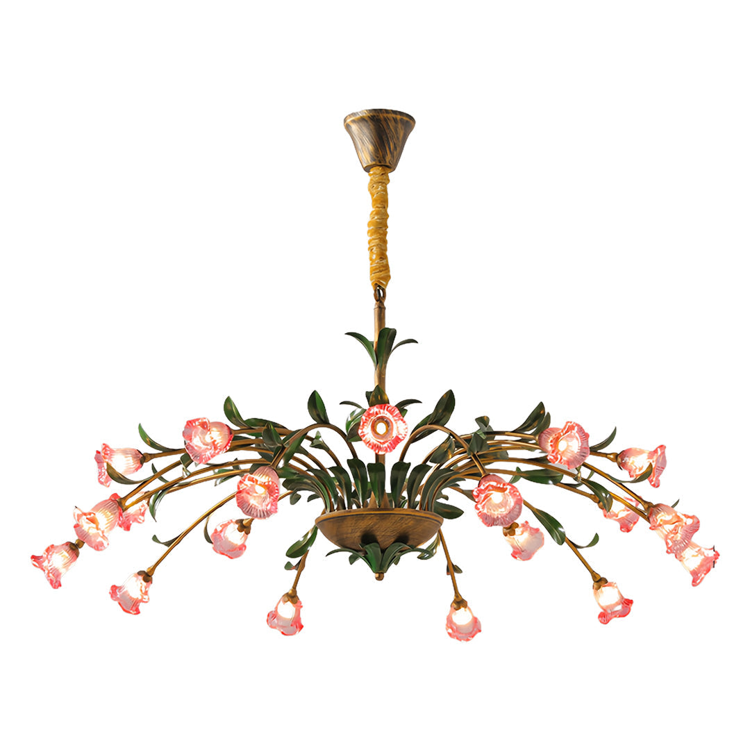 Vintage Floral Chandelier Rustic Branch Ceiling Light