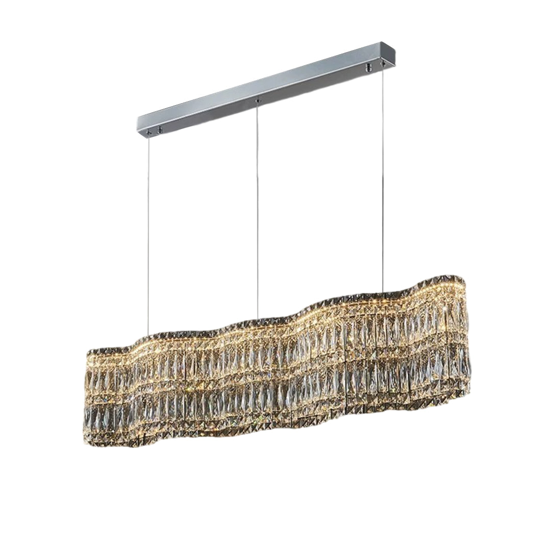 LED Crystal Chandelier Modern Elegant Lighting Minimalist Design