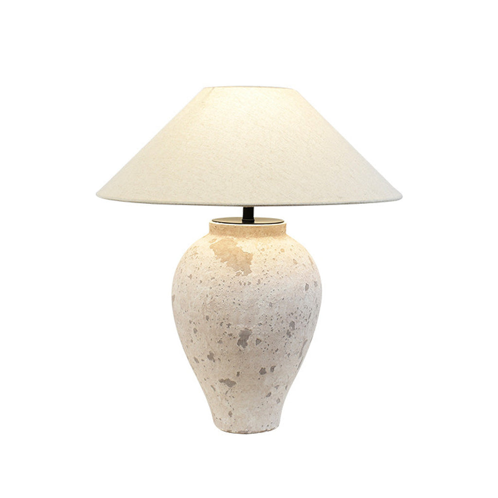 Wabi-Sabi Ceramic Pottery Table Lamp - Rustic Decor & Natural Beauty