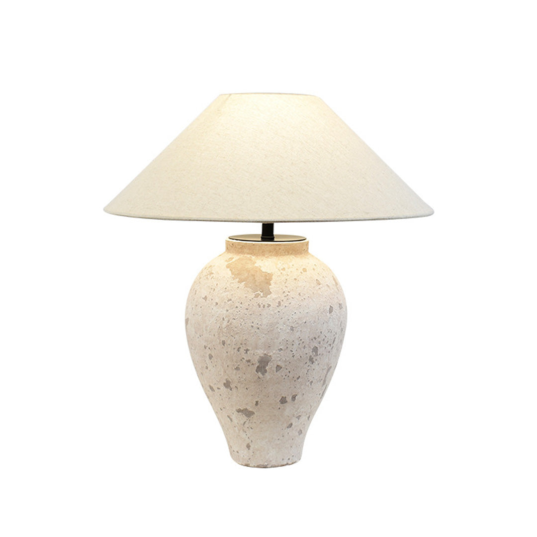 Wabi-Sabi Ceramic Pottery Table Lamp - Rustic Decor & Natural Beauty