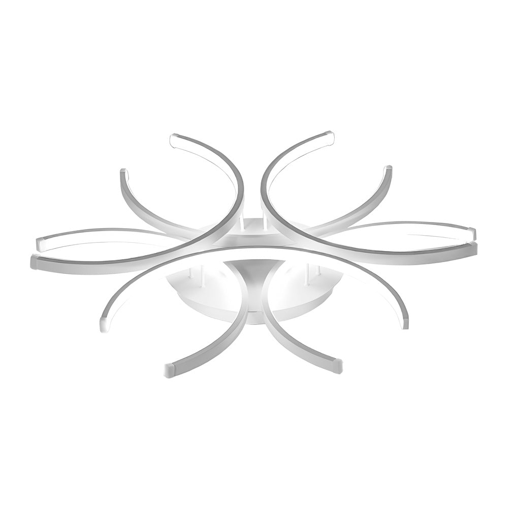 Modern Semi-Circle LED Flower Ceiling Light Fixture Dimmable
