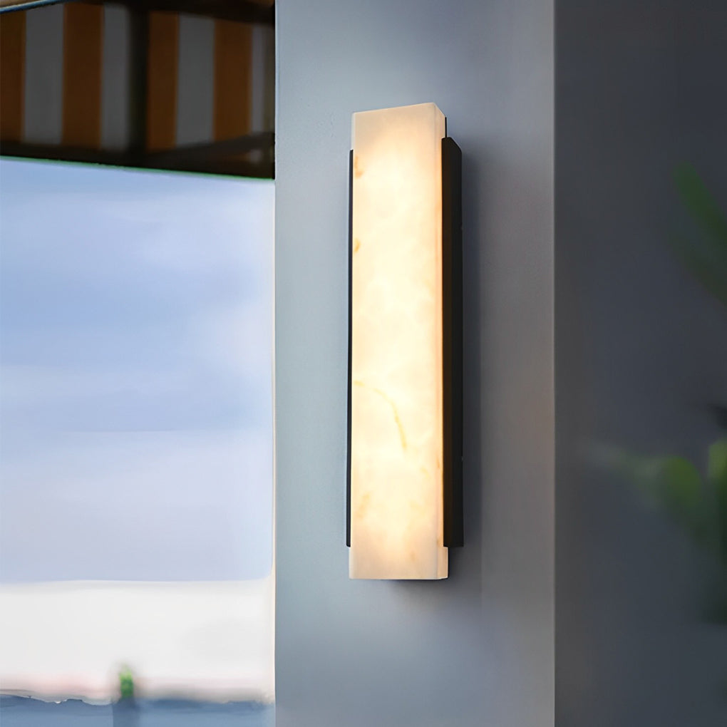 Rectangular Black Waterproof LED Outdoor Wall Lights - Modern Design