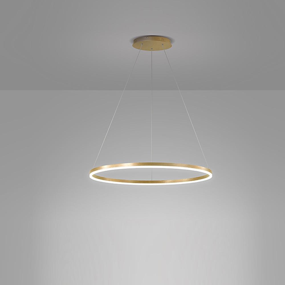 Black LED Ring Chandelier - Modern Aluminum Ceiling Light