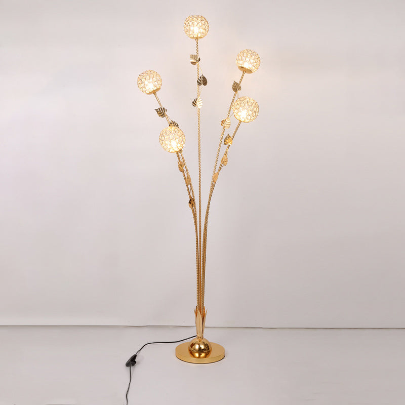 Modern Luxury Leaf Flower Globe Floor Lamp - 5-Light Iron Aluminum Design for Living Room  

Elevate your living space with this stunning modern luxury floor lamp, featuring a unique leaf flower globe design. Crafted from durable iron and aluminum, this 5