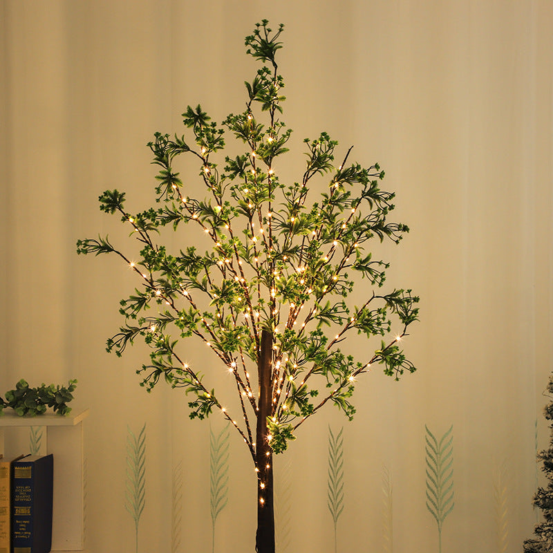 Modern Art Deco Waterproof Copper Tree USB LED Floor Lamp for Bedroom