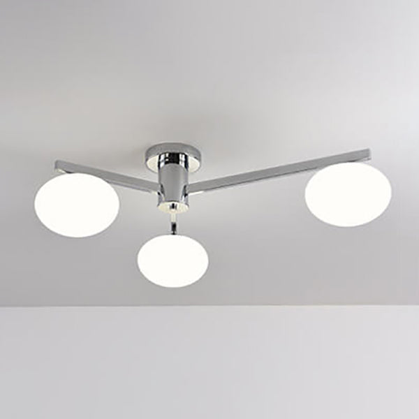 Nordic Light Luxury Glass Ball Semi-Flush Mount Ceiling Light - 3/4/5 Lights