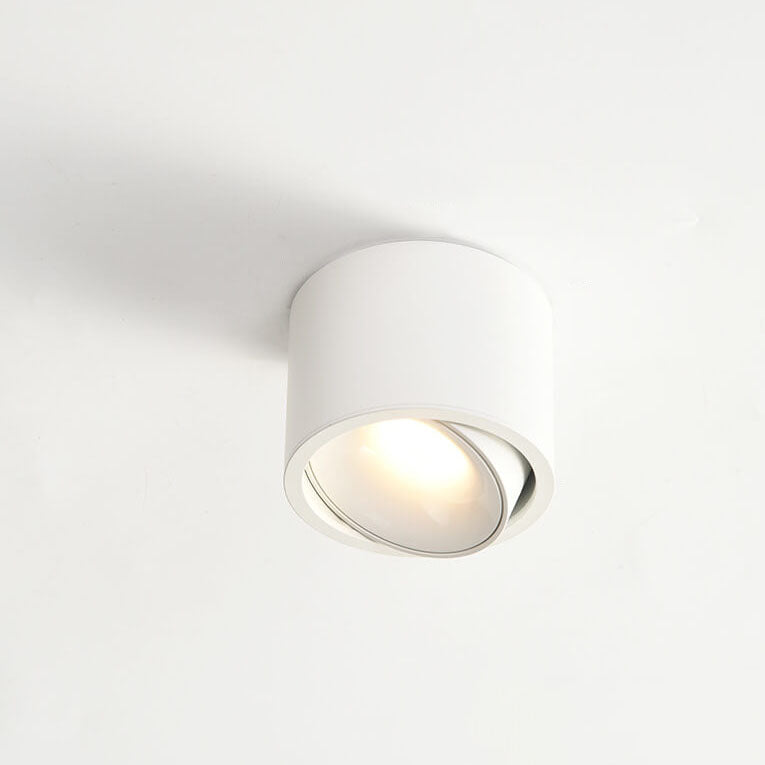 Modern Minimalist Aluminum Round LED Flush Mount Spotlight for Living Room