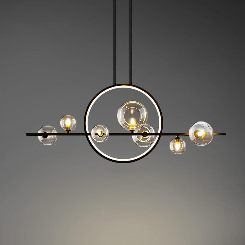 Modern Glass Bubble Chandelier - 7/10 Light Magic Bean Island Pendant Lighting