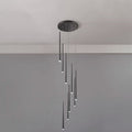 Modern Minimalist Tapered Tube LED Island Chandelier - Iron & Acrylic Design