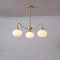 Contemporary Scandinavian Rubberwood Iron Round Chandelier - 3/6/8 Lights for Living Room