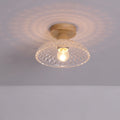 Japanese Minimalist Log Glass Semi-Flush Mount Light
