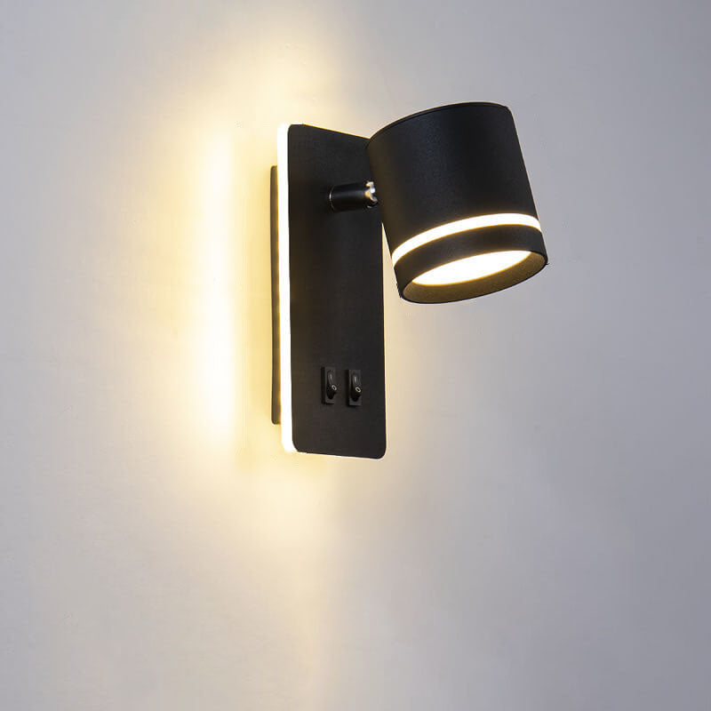 Contemporary Nordic Iron Square Spotlight LED Wall Sconce for Living Room & Bedroom