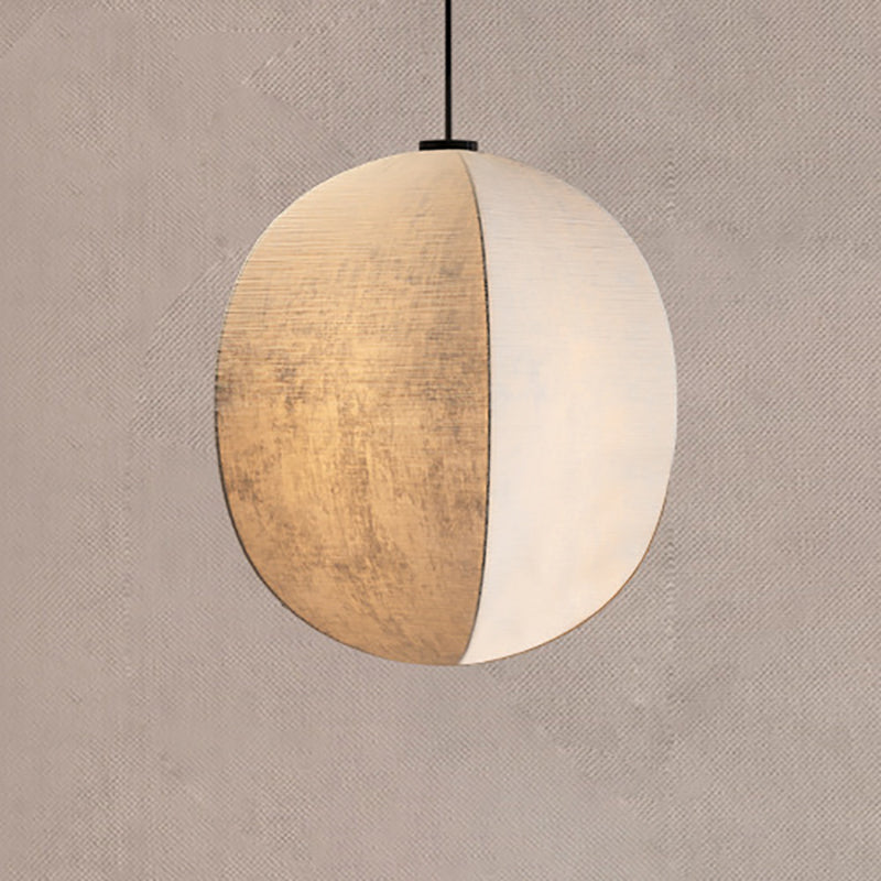 Zen Anti-Silk Lantern Pendant Light for Living Room - Traditional Japanese Design, 1-Light Fixture