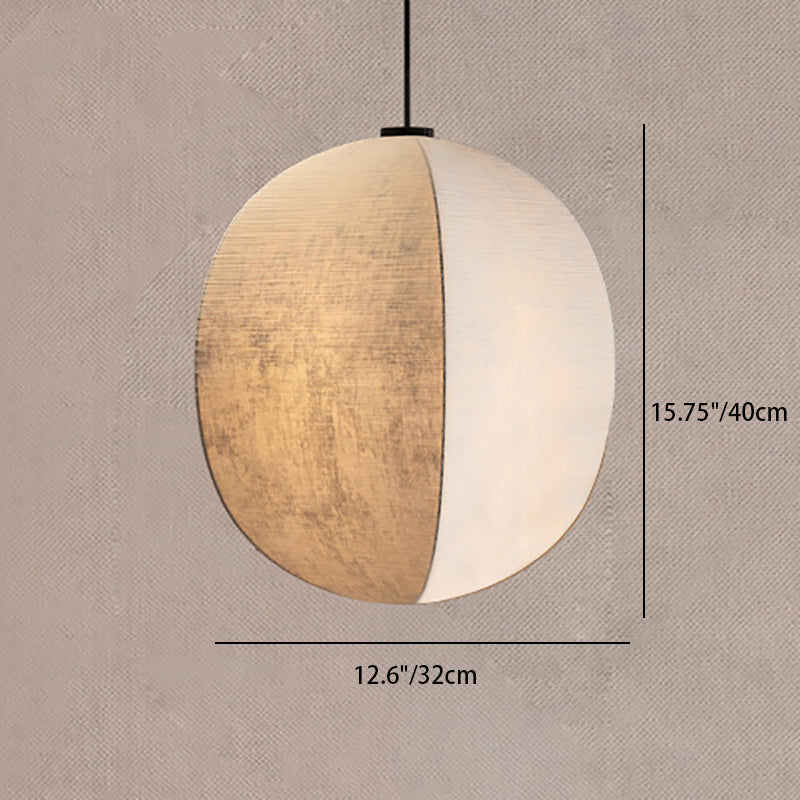 Zen Anti-Silk Lantern Pendant Light for Living Room - Traditional Japanese Design, 1-Light Fixture