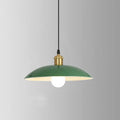 Industrial Vintage Green Iron Cone Pendant Light - 1-Light Hanging Fixture