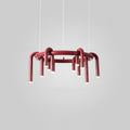 Modern Mid-Century LED Geometric Iron Chandelier for Living Room
