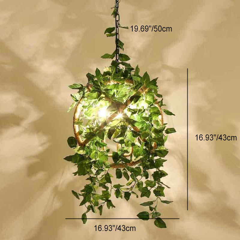 Industrial Vintage Chandelier with Greenery & Cherry Blossoms | 3-Light Iron & Hemp Rope Fixture

Transform your space with this stunning industrial vintage chandelier featuring lush greenery and delicate cherry blossoms. This 3-light fixture combines stu