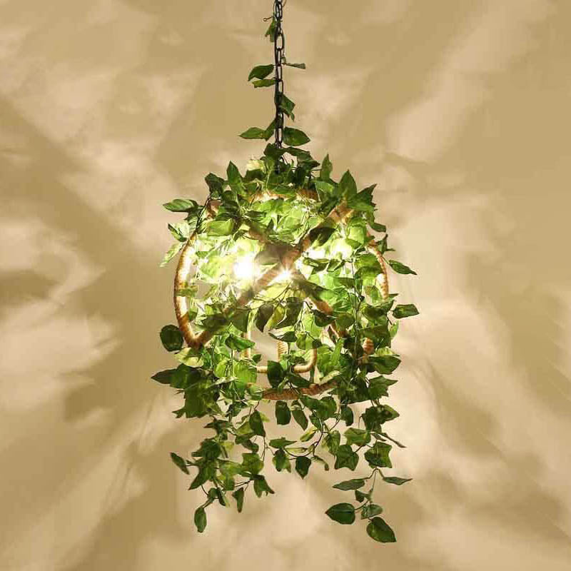 Industrial Vintage Chandelier with Greenery & Cherry Blossoms | 3-Light Iron & Hemp Rope Fixture

Transform your space with this stunning industrial vintage chandelier featuring lush greenery and delicate cherry blossoms. This 3-light fixture combines stu