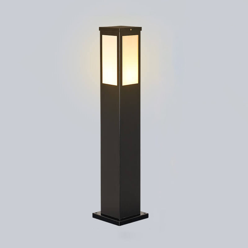 Modern Solar Lawn Square Column Outdoor Path Lamp Waterproof Garden Light