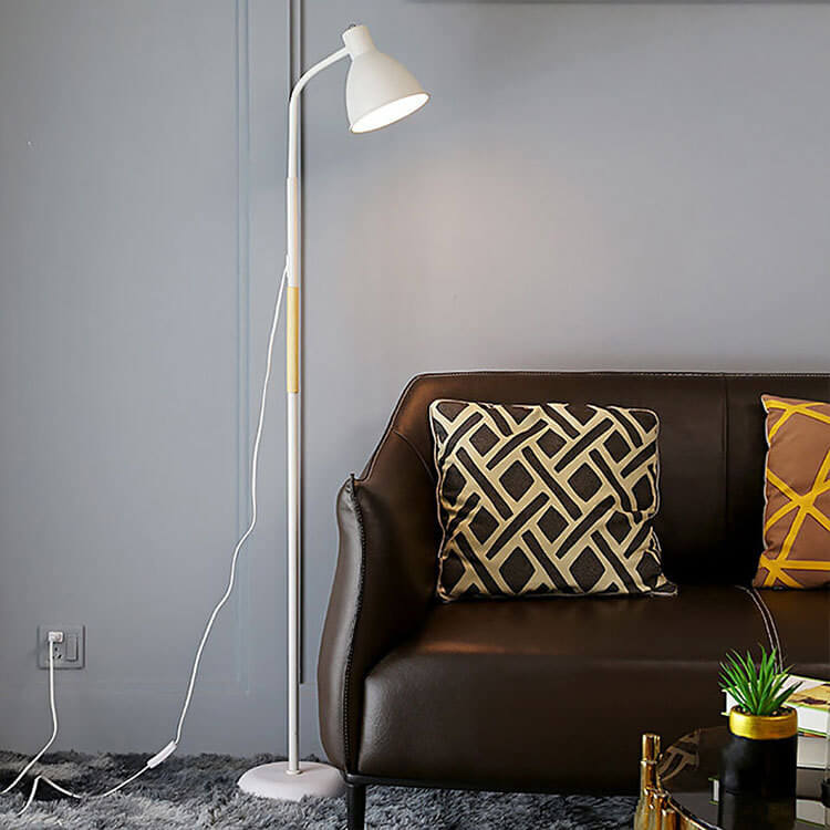 Modern Minimalist Iron Cone Floor Lamp - 1-Light Standing Lamp for Living Room & Bedroom