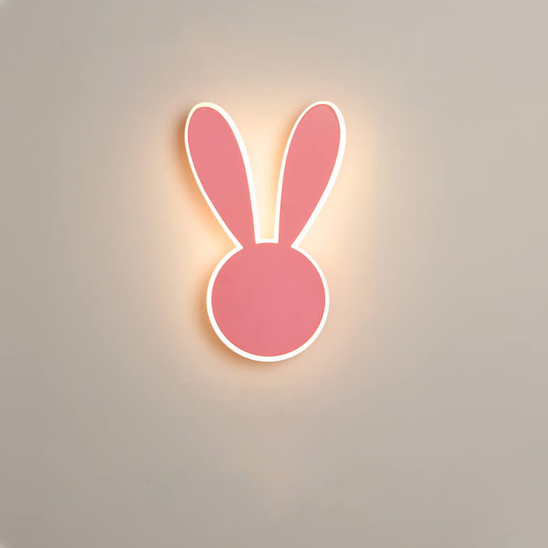 Cartoon Creative Mouse Rabbit LED Wall Sconce Lamp Cute Night Light Kids Room Decor Nursery Lighting Creative Wall Fixture Funny Animal Design Energy Efficient Light for Children's Bedroom Modern Home Décor Unique Gift Idea for Kids Fun Cartoon Character