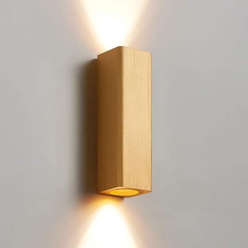 Nordic Minimalist Brushed Aluminum LED Wall Sconce - Rectangular Design, Modern Lighting, Durable Fixture, Energy-Efficient, Home Decor Accent
