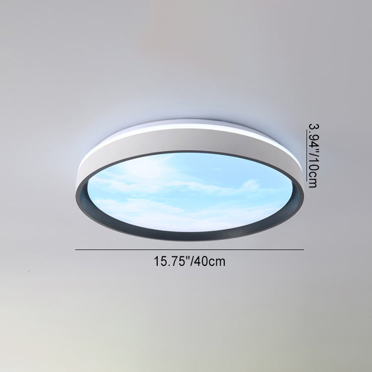 Modern Simplicity Iron Acrylic LED Ceiling Light - Round Square Rectangular Design for Living Room