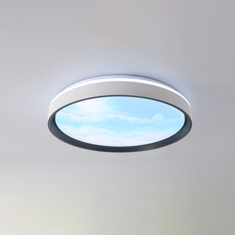 Modern Simplicity Iron Acrylic LED Ceiling Light - Round Square Rectangular Design for Living Room
