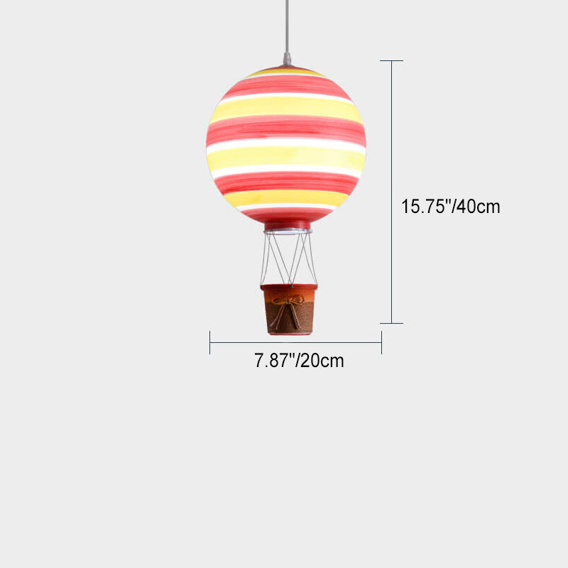 Scandinavian Modern Hot Air Balloon Pendant Light - Iron Acrylic 1-Light Decor