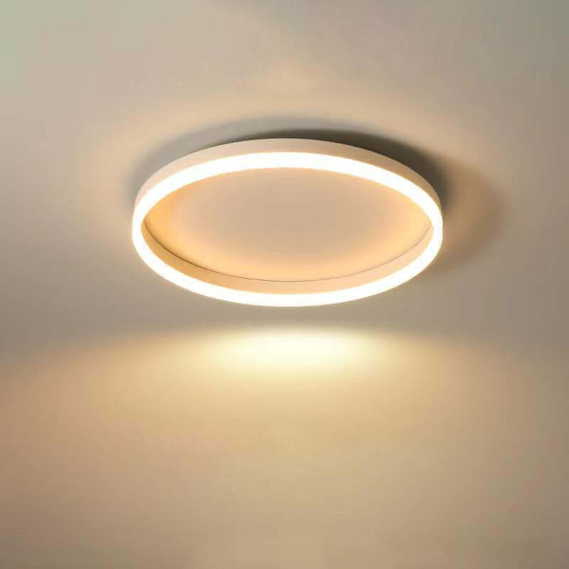 Nordic Minimalist Circle Ring LED Flush Mount Ceiling Light - Iron & Acrylic Design