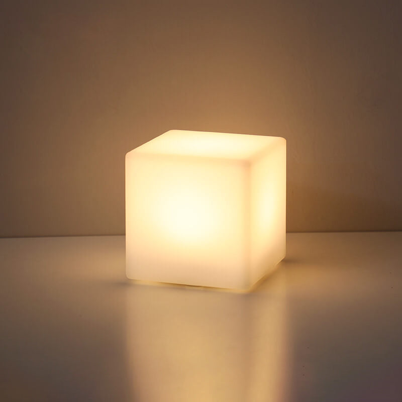 Creative Geometry PE Battery Remote Night Light Decorative Table Lamp Modern LED Accent Lamp Decorative Lighting for Bedroom Nightstand Gift Idea Stylish Home Decor Touch Control Color Changing Night Light Portable Design Energy-Efficient Lighting Stylish