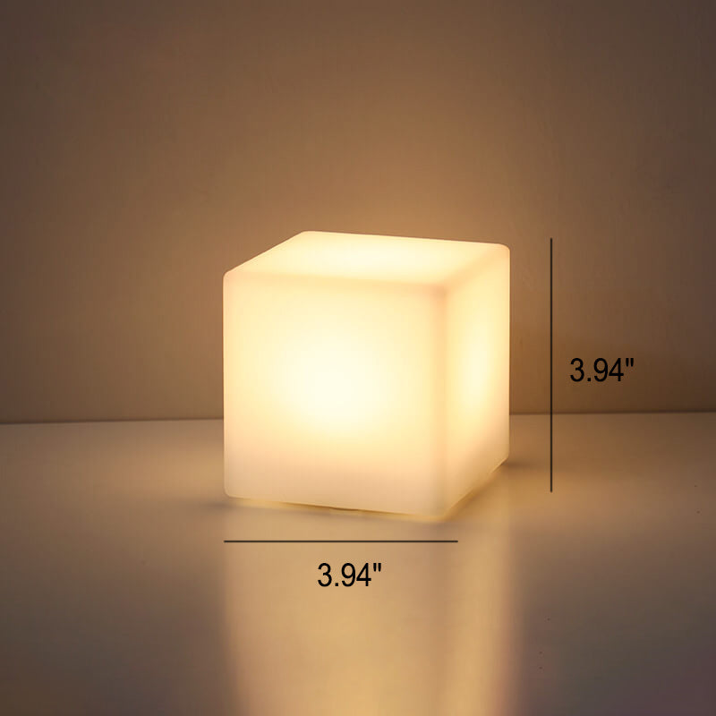 Creative Geometry PE Battery Remote Night Light Decorative Table Lamp Modern LED Accent Lamp Decorative Lighting for Bedroom Nightstand Gift Idea Stylish Home Decor Touch Control Color Changing Night Light Portable Design Energy-Efficient Lighting Stylish