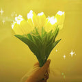 Tiffany-Style LED Tulip Table Lamp - Vintage Floral Design Lighting