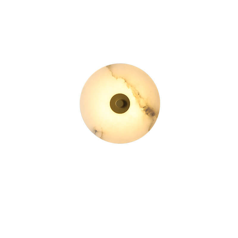 Contemporary Luxury Marble Iron LED Wall Sconce for Living Room & Bedroom