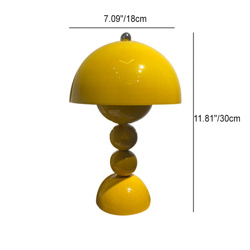 Contemporary Nordic Metal Mushroom Pod Table Lamp - 1-Light Bedroom Accent