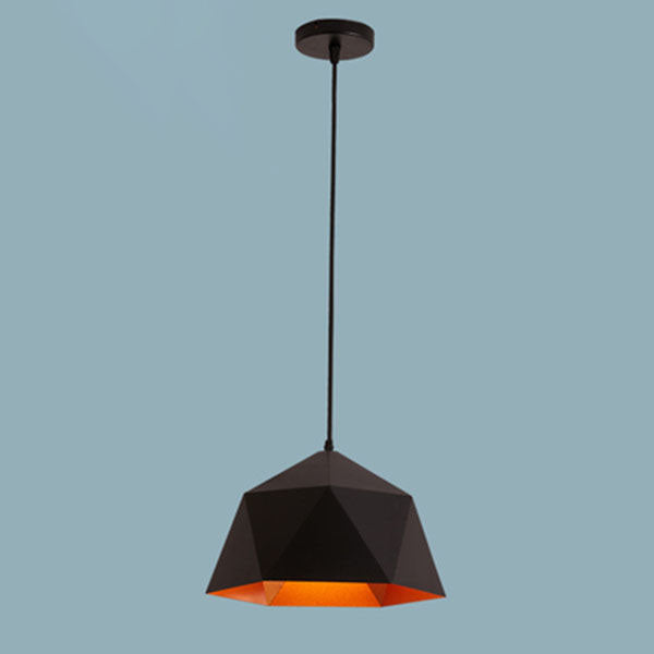Modern Geometric Macaroon Iron Pendant Light 1-Light Lozenge Design
