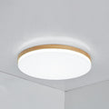 Nordic Simplicity Round Solid Wood LED Flush Mount Ceiling Light