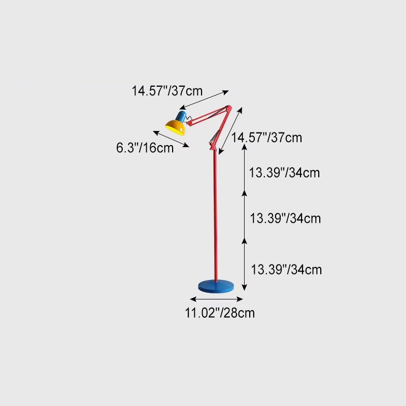 Modern Simplicity Iron Half Circle Floor Lamp - 1-Light for Bedroom